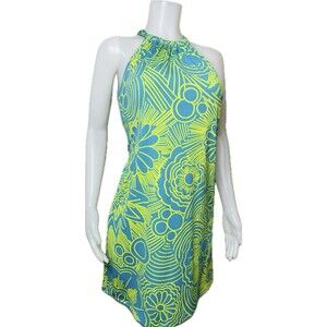 F. Trina Turk Dress M Multicolor Sleeveless High Neck. NWT $168